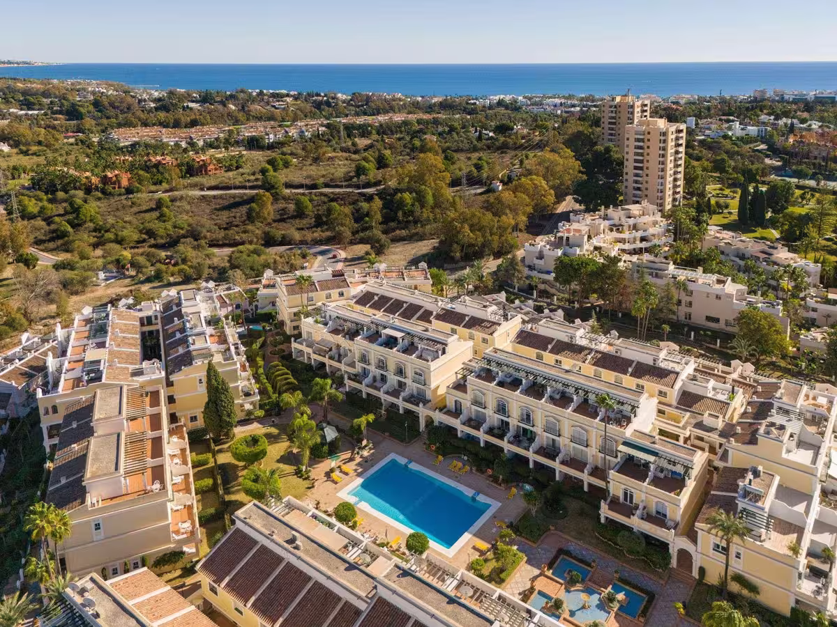 Aloha Gardens aerial view Nueva Andalucia Marbella
